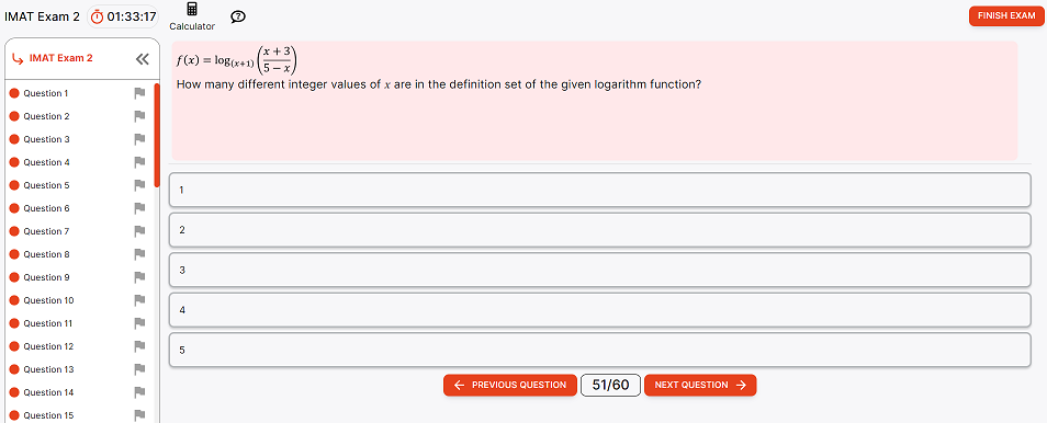 IMAT Exam Question Types, IMAT Math Questions