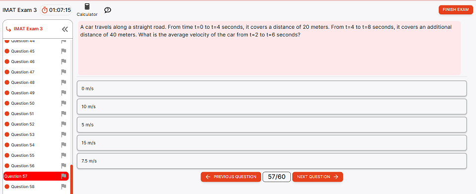 IMAT Exam Question Types, IMAT Physics Questions